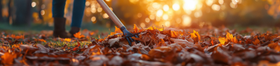 Autumn Leaves and Rake