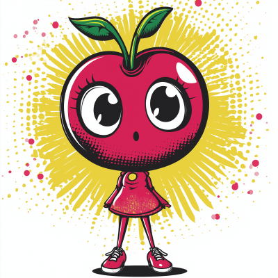 Anthropomorphic Cherry Character