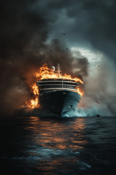 Cruise Ship on Fire