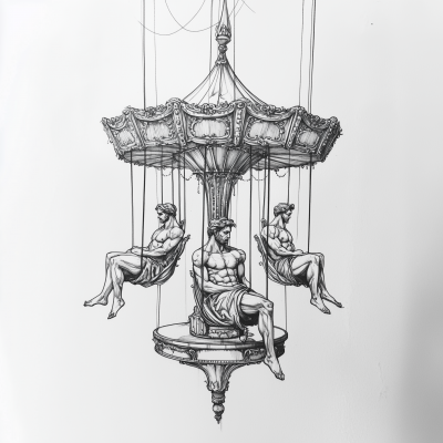 Minimalist Carousel Tattoo