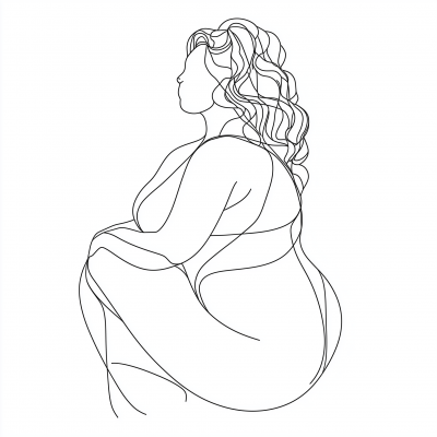 Plus Size Woman Illustration