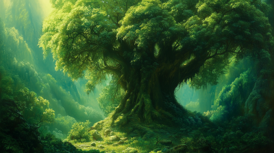 Elvish Forest Illustration