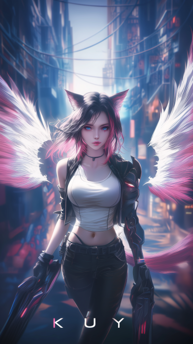 Cyberpunk Night Anime Portrait