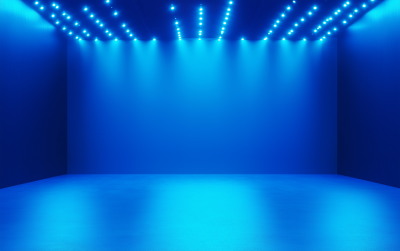 Neon Blue Stage Background