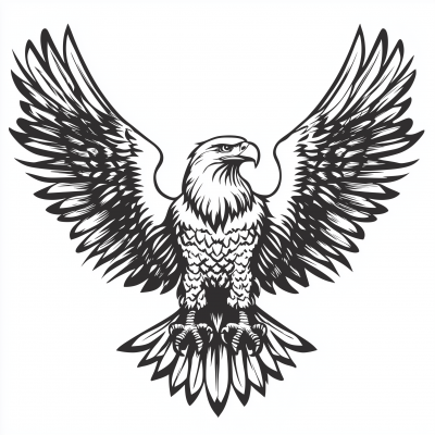 Bald Eagle Logo on American Flag