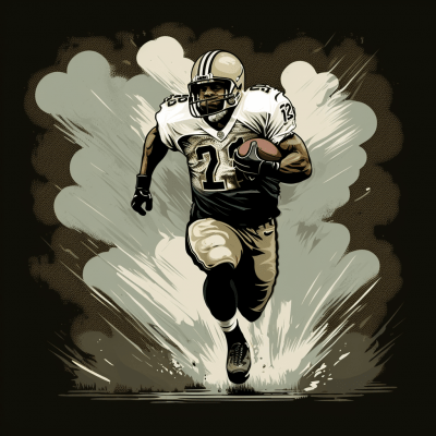 Angry Football Player Running