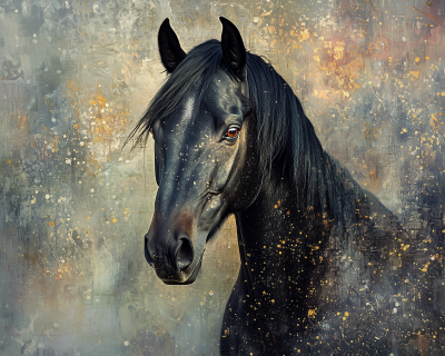 Black Horse Portrait