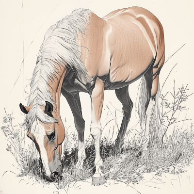 Grazing Horse