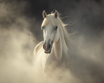 Ethereal Horse in Fog