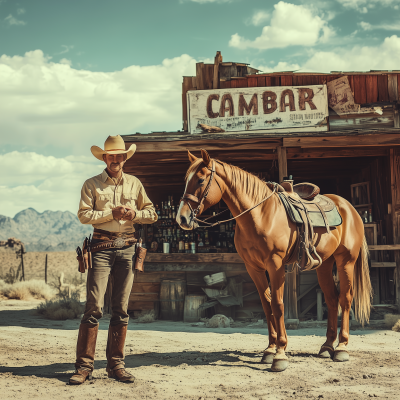 Cowboy in the Desert