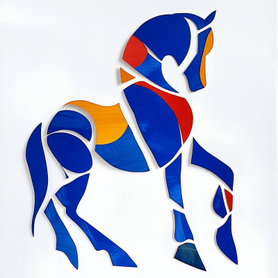 Vibrant Cutout Horse