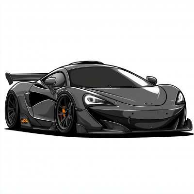 Cartoon McLaren 600LT