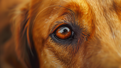 Extreme Closeup of Orange Dog