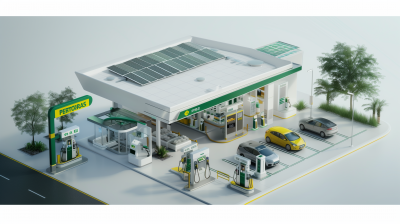 Futuristic Gas Station Design