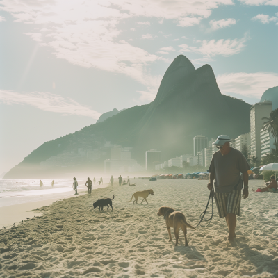 Men Walking Dogs on Ipanema