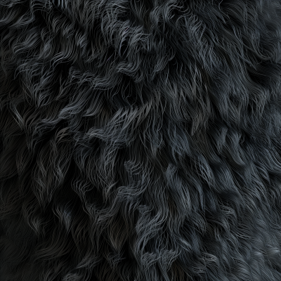 Pixar Style Black Dog Fur