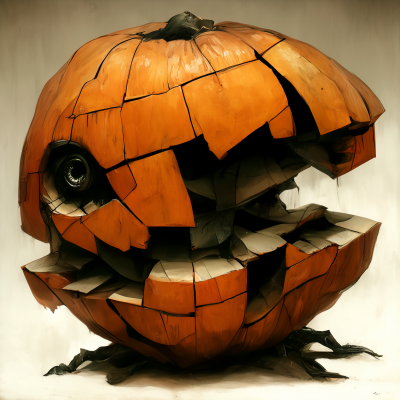 Cubist Pumpkin Monster