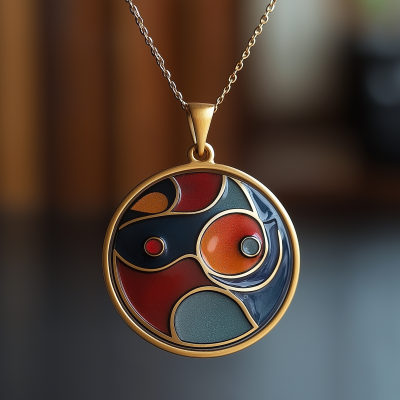 Geometric Swirl Pendant