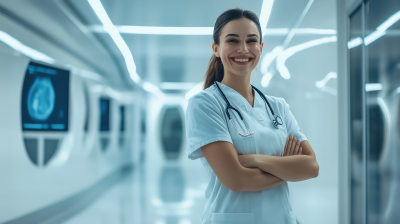 Happy Nurse in Modern Healthcare