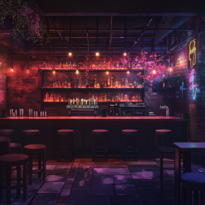 Dimly Lit Modern Bar