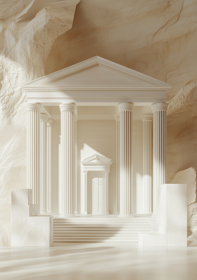 Abstract Greek Temple Model