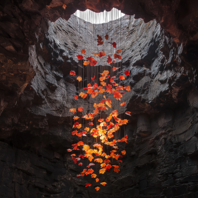 Autumn Leaves Chandelier