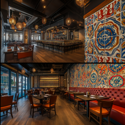 Vibrant Indian Restaurant Interior