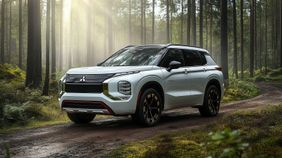 Mitsubishi Outlander in the Forest