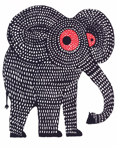 Adorable Elephant Pattern Illustration