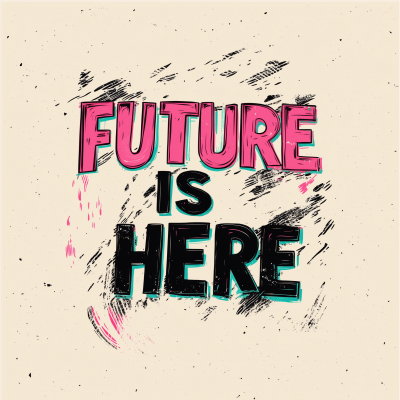 Future is Here T-Shirt Design