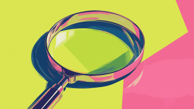 Neon Magnifying Glass