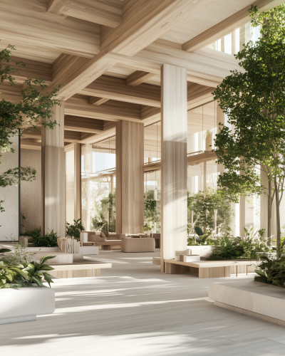 Luxury Hotel Lobby Architectural Rendering