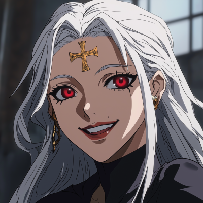 Anime Woman with White Hair