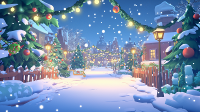 Christmas Park Background