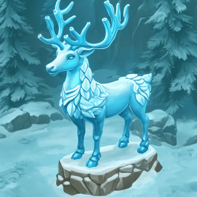 Isometric Reindeer Sculpture