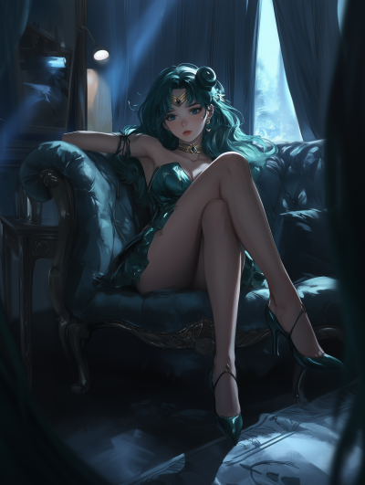 Sailor Neptune Anime Art