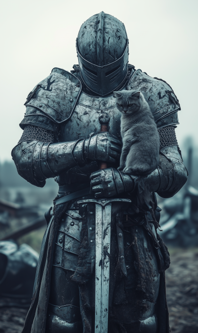 Knight with Cat