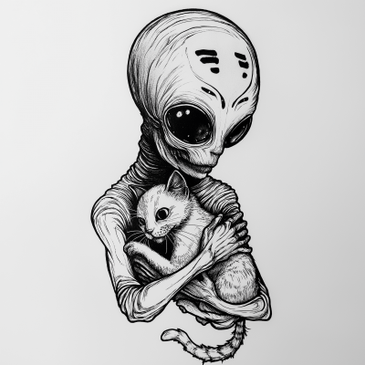 Old School Alien Tattoo