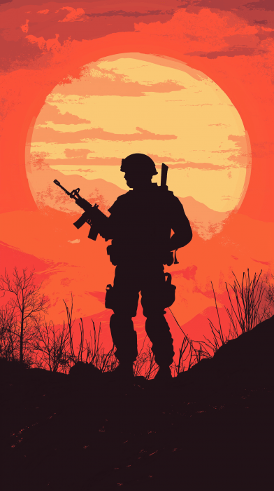 Silhouette of a Soldier