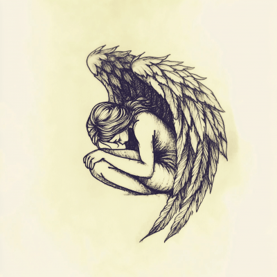 Sweet Angel Tattoo Design