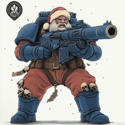 Military Santa Claus Postcard