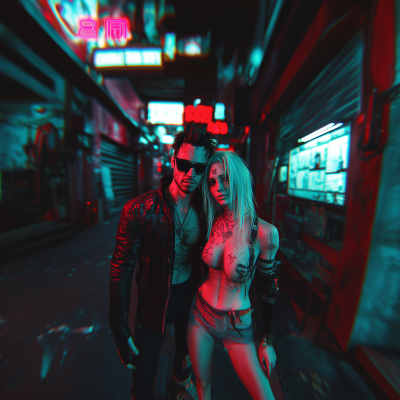 Lucy and David from Cyberpunk Edge Runners