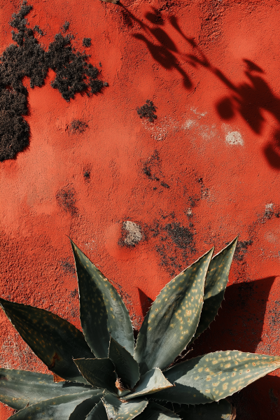 Aerial View of Dusty Red Soil