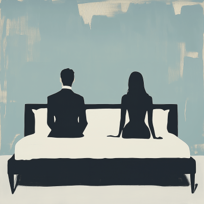 Minimalist Bed Scene