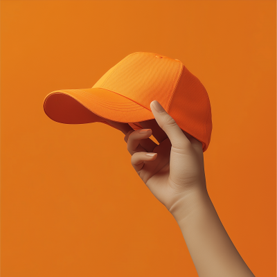 Orange Baseball Cap Artwork