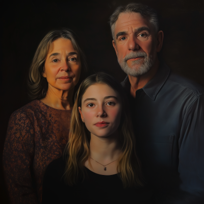 Family Portrait in Oil