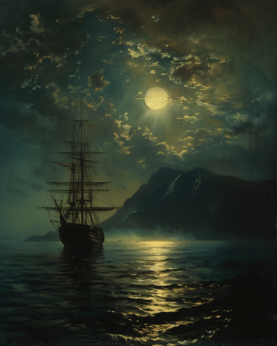 Moonlight on the Sea