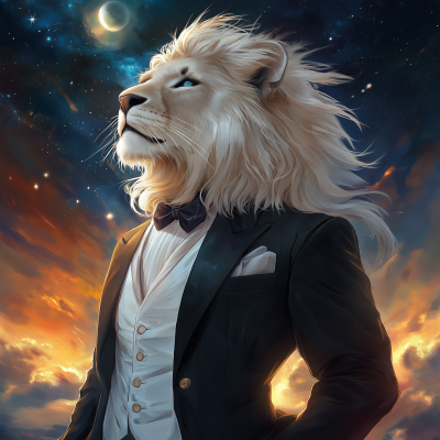 Noble Lion in Tuxedo