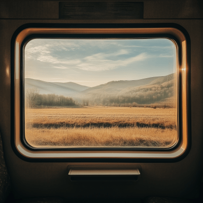 Train Car Window View