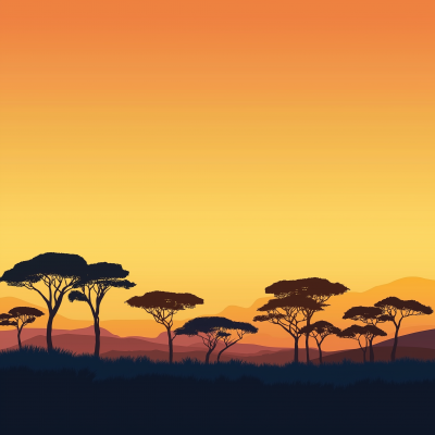 African Savannah Sunset